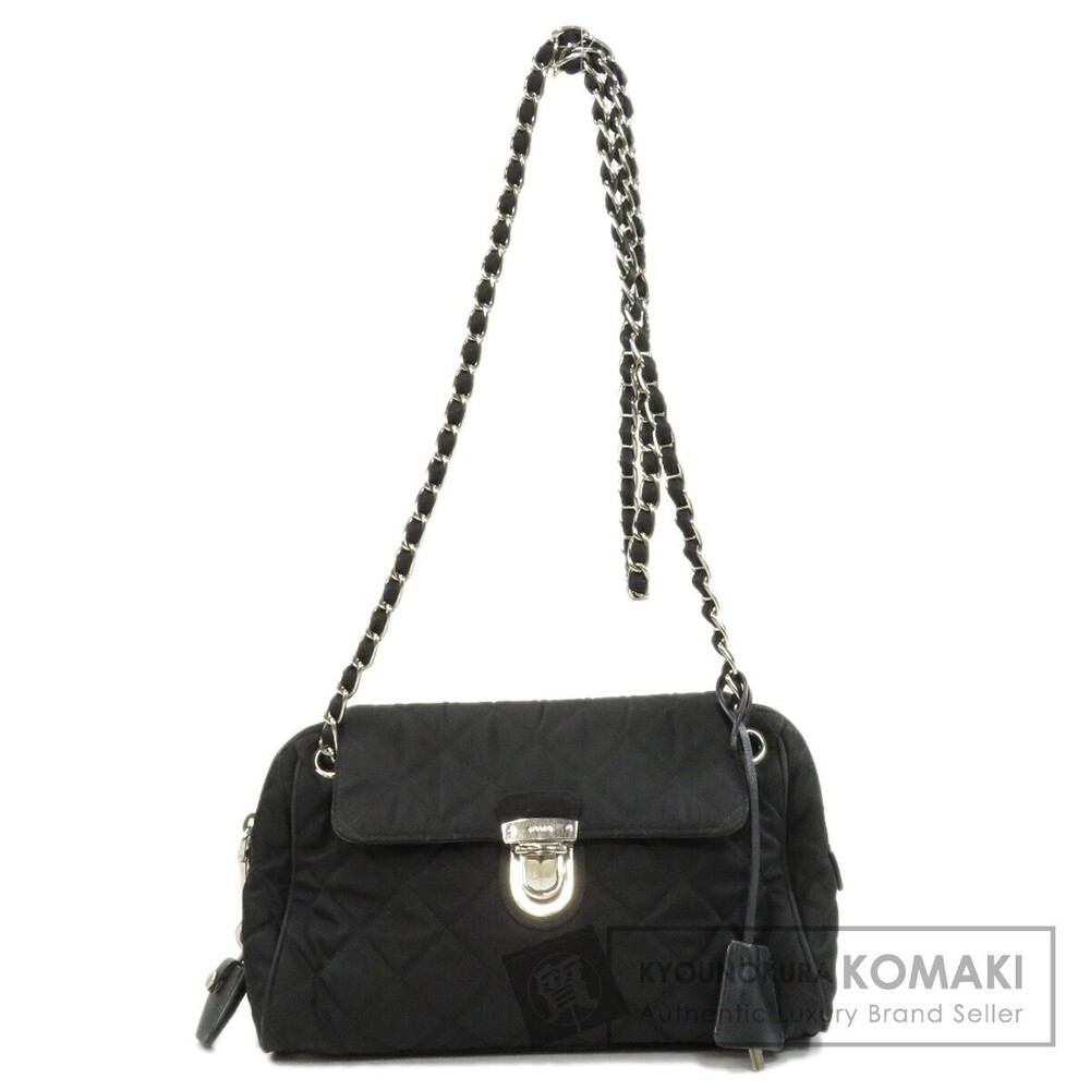 Prada logo chain shoulder bag